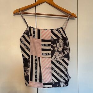 Victoria's Secret Black and Pink Camisole